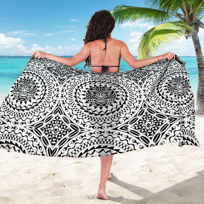 Polynesian Tribal Mask Sarong Pareo Wrap