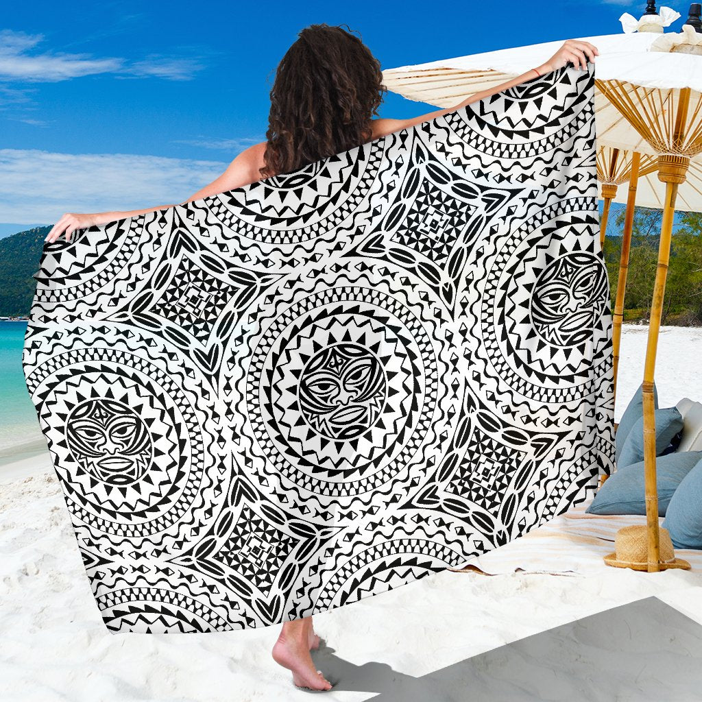 Polynesian Tribal Mask Sarong Pareo Wrap