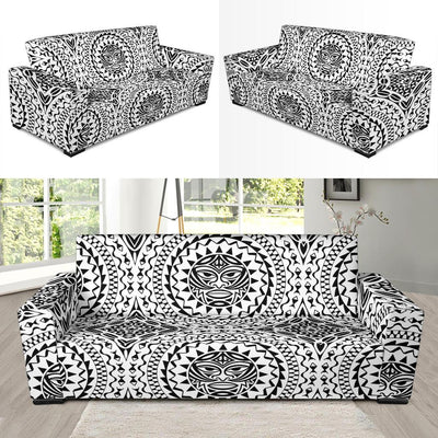 Polynesian Tribal Mask Sofa Slipcover-JORJUNE.COM