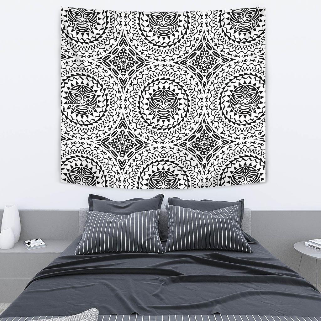 Polynesian Tribal Mask Tapestry
