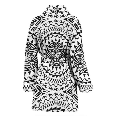 Polynesian Tribal Mask Women Bath Robe