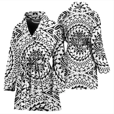 Polynesian Tribal Mask Women Bath Robe