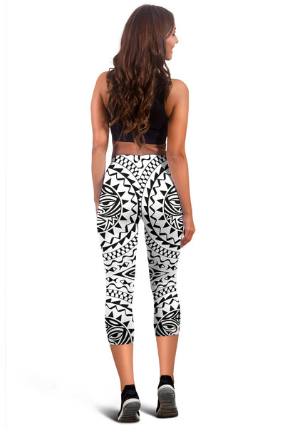 Polynesian Tribal Mask Women Capris