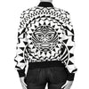 Polynesian Tribal Mask Women Casual Bomber Jacket