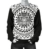 Polynesian Tribal Mask Women Crewneck Sweatshirt