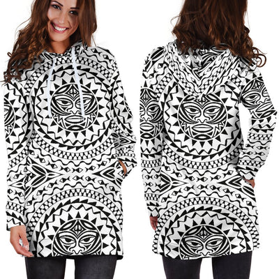 Polynesian Tribal Mask Women Hoodie Dress