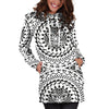 Polynesian Tribal Mask Women Hoodie Dress