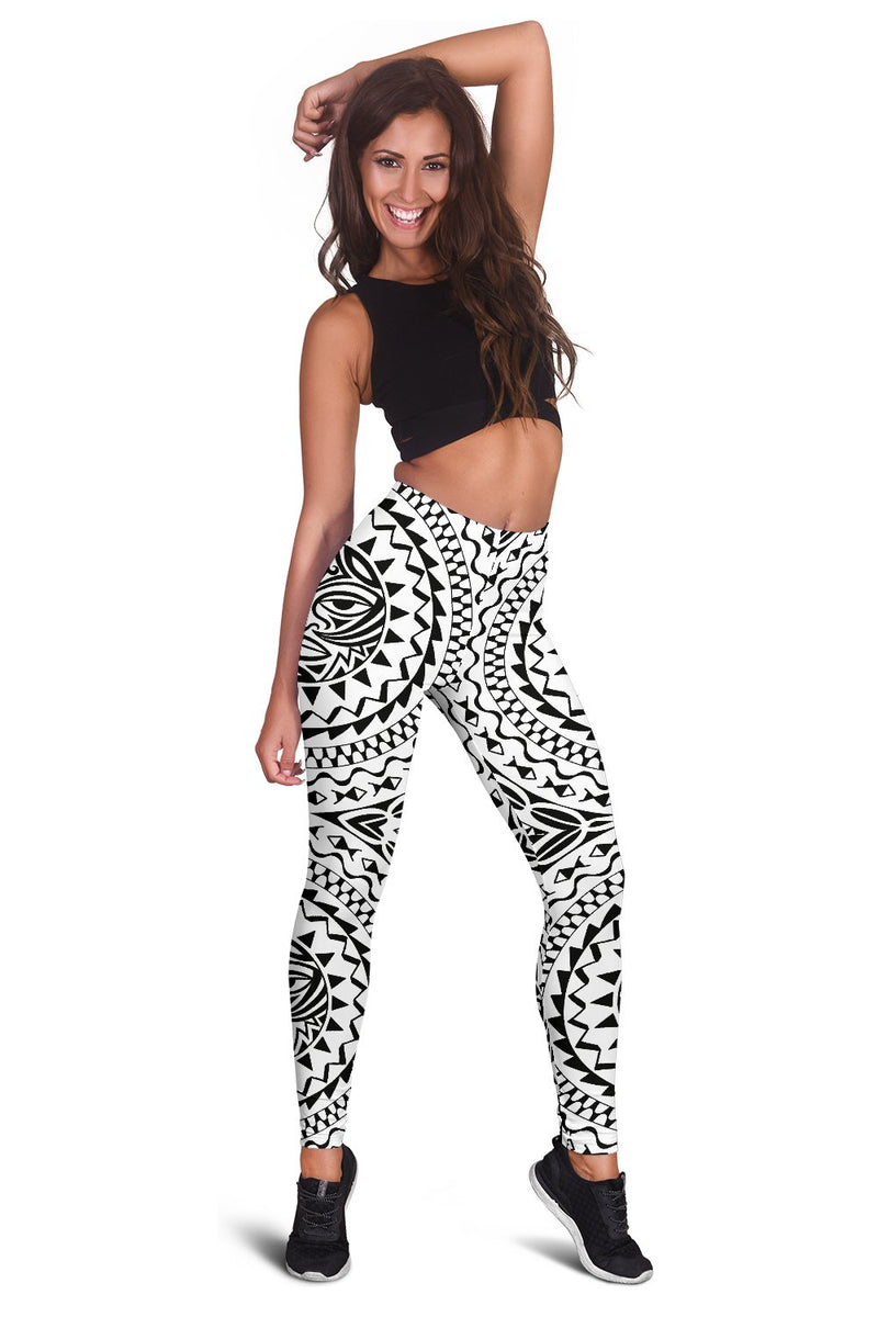 Polynesian Tribal Mask Women Leggings