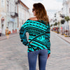 Polynesian Tribal Off Shoulder Sweatshirt