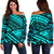 Polynesian Tribal Off Shoulder Sweatshirt