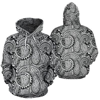 Polynesian Hawaiian Tribal Pattern All Over Zip Up Hoodie