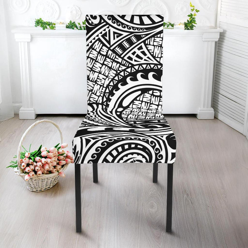 Polynesian Tribal Pattern Dining Chair Slipcover-JORJUNE.COM