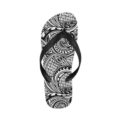 Polynesian Tribal Pattern Flip Flops-JorJune