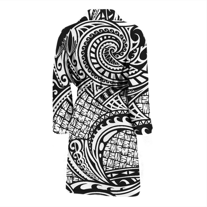 Polynesian Tribal Pattern Men Bath Robe