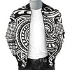 Polynesian Tribal Pattern Men Casual Bomber Jacket