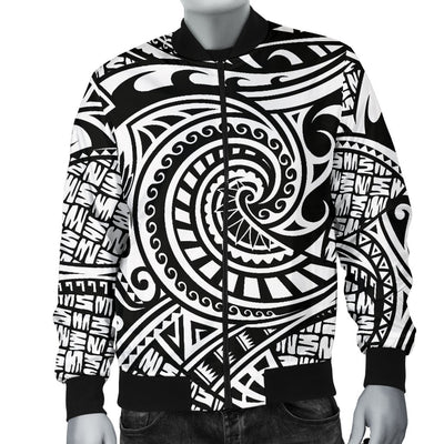 Polynesian Tribal Pattern Men Casual Bomber Jacket