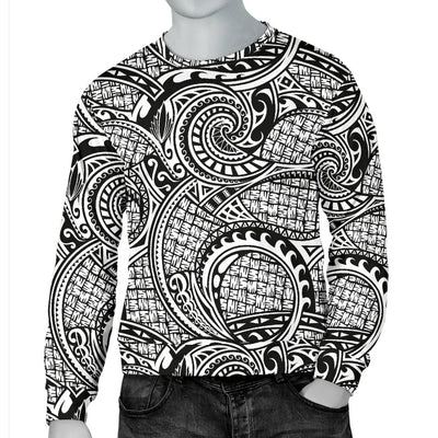 Polynesian Tribal Pattern Men Crewneck Sweatshirt