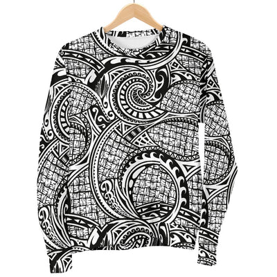 Polynesian Tribal Pattern Men Crewneck Sweatshirt