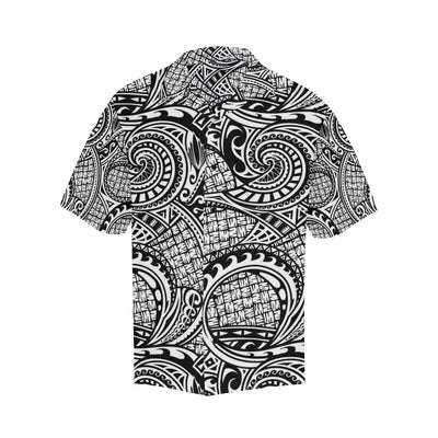 Polynesian Tribal Pattern Men Hawaiian Shirt-JorJune