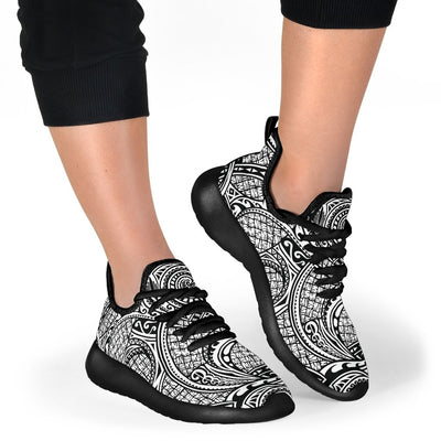 Polynesian Tribal Pattern Mesh Knit Sneakers Shoes