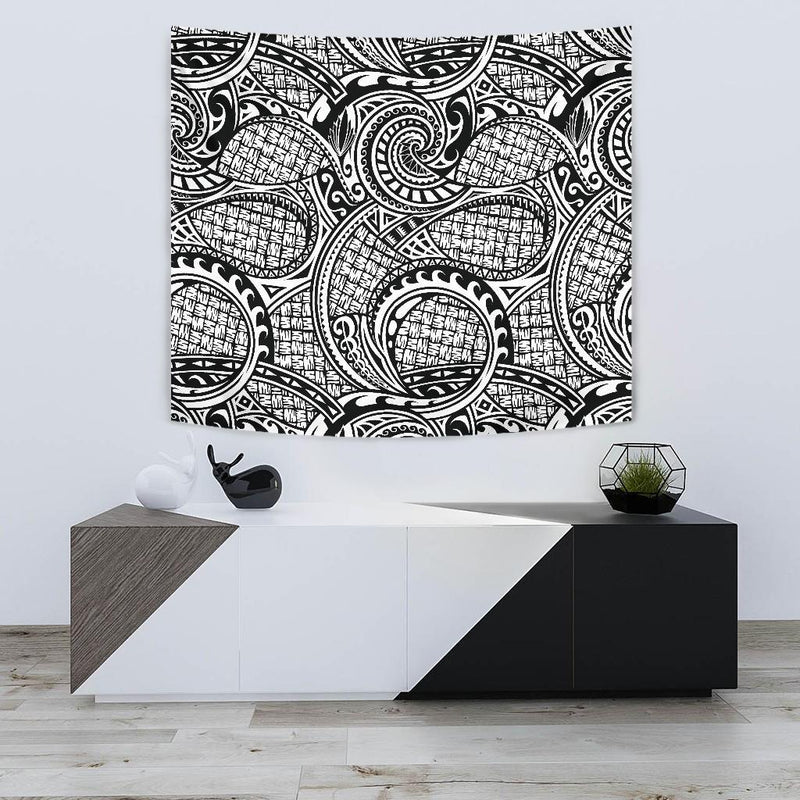 Polynesian Tribal Pattern Tapestry