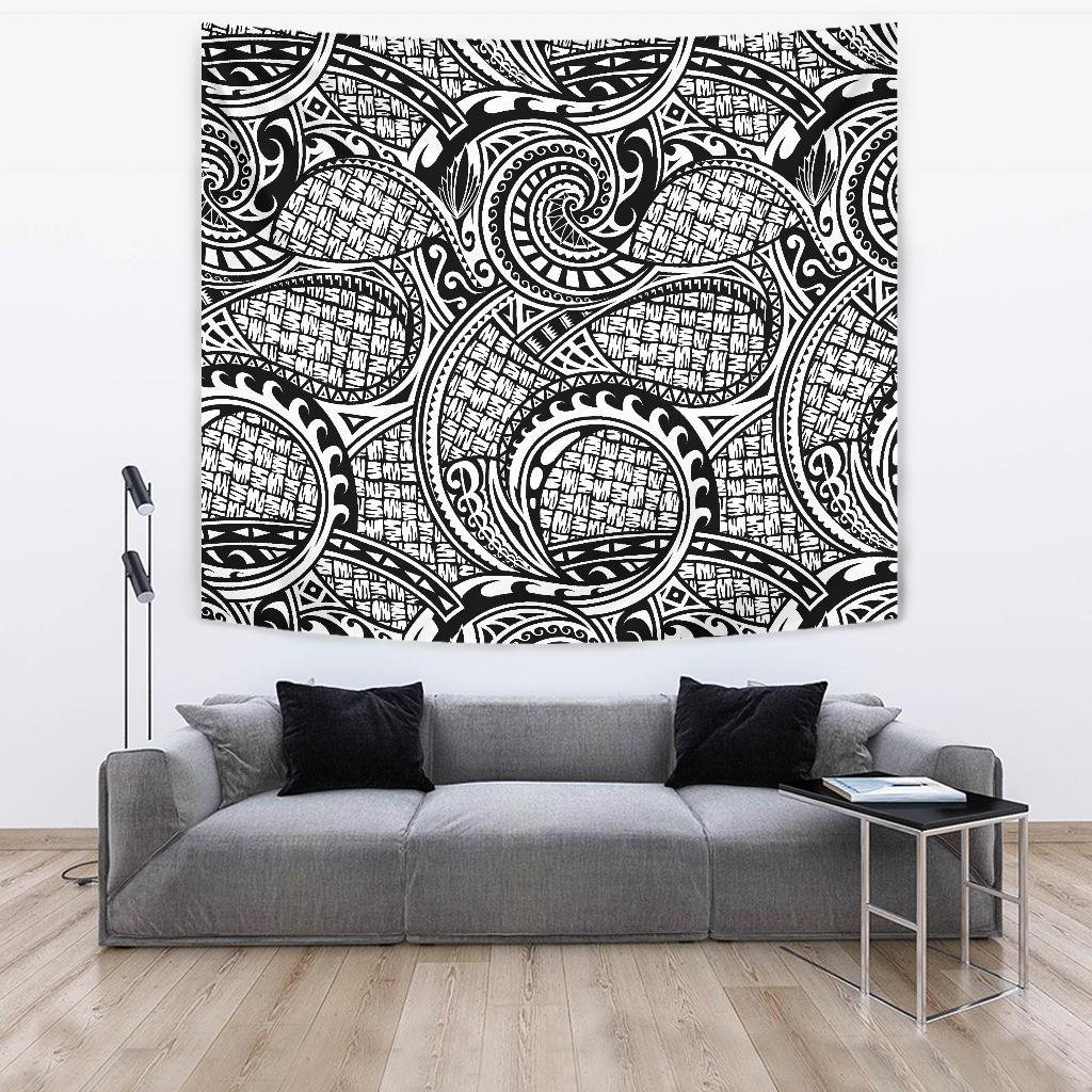 Polynesian Tribal Pattern Tapestry