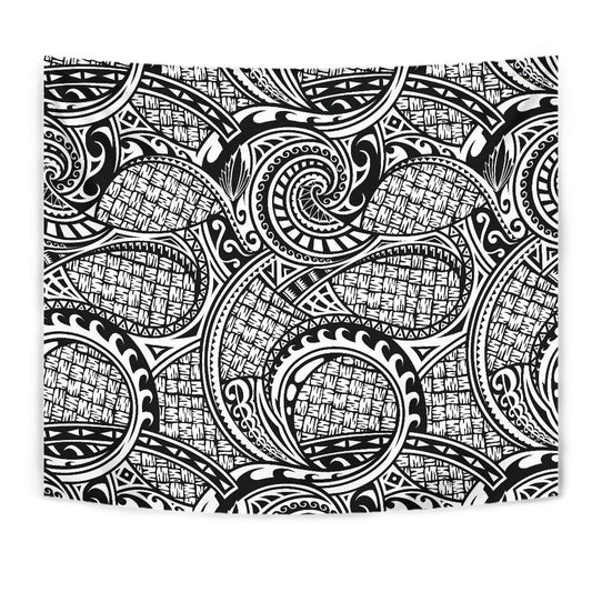Polynesian Tribal Pattern Tapestry