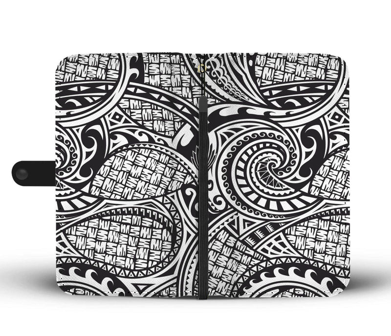 Polynesian Hawaiian Tribal Pattern Wallet Phone Case