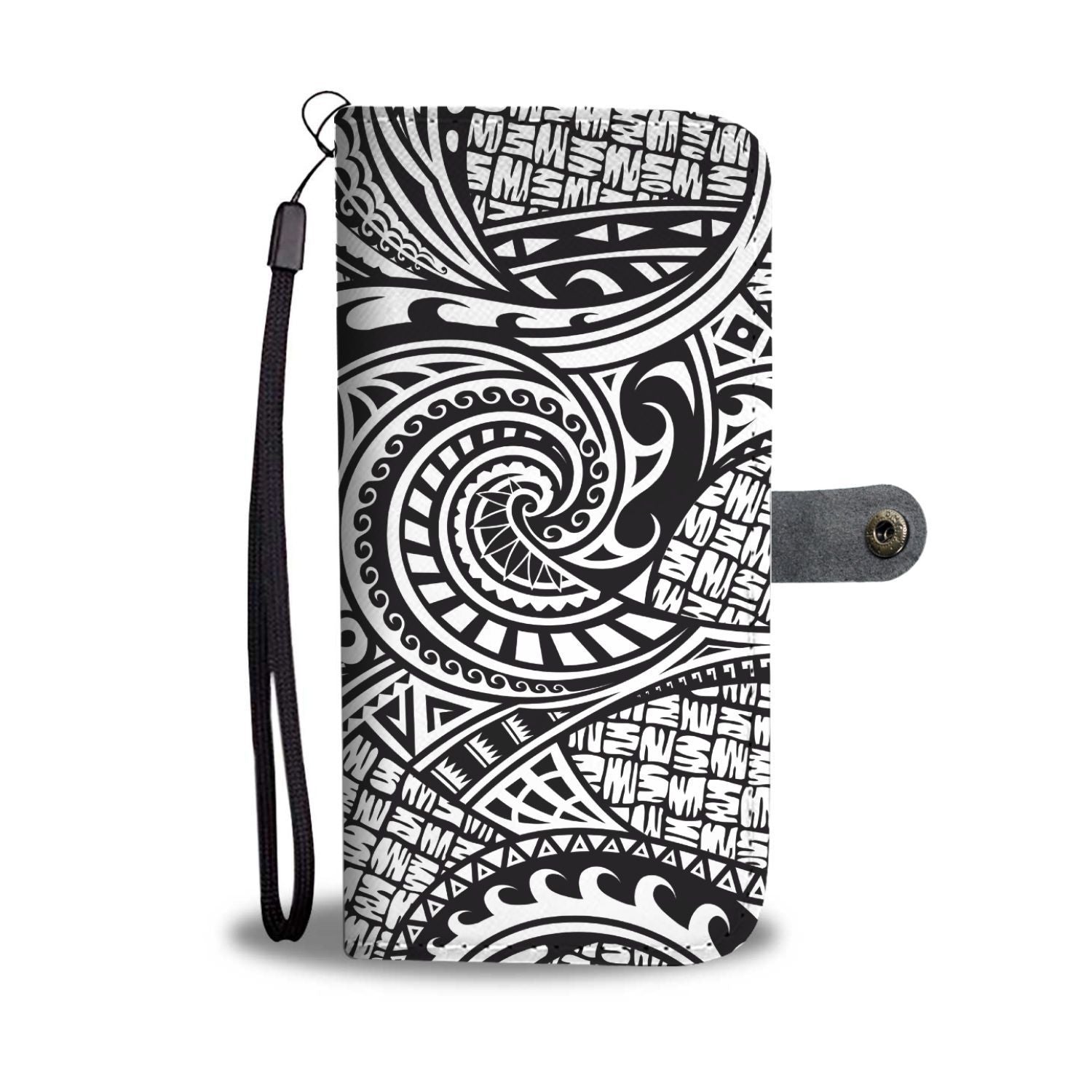 Polynesian Hawaiian Tribal Pattern Wallet Phone Case