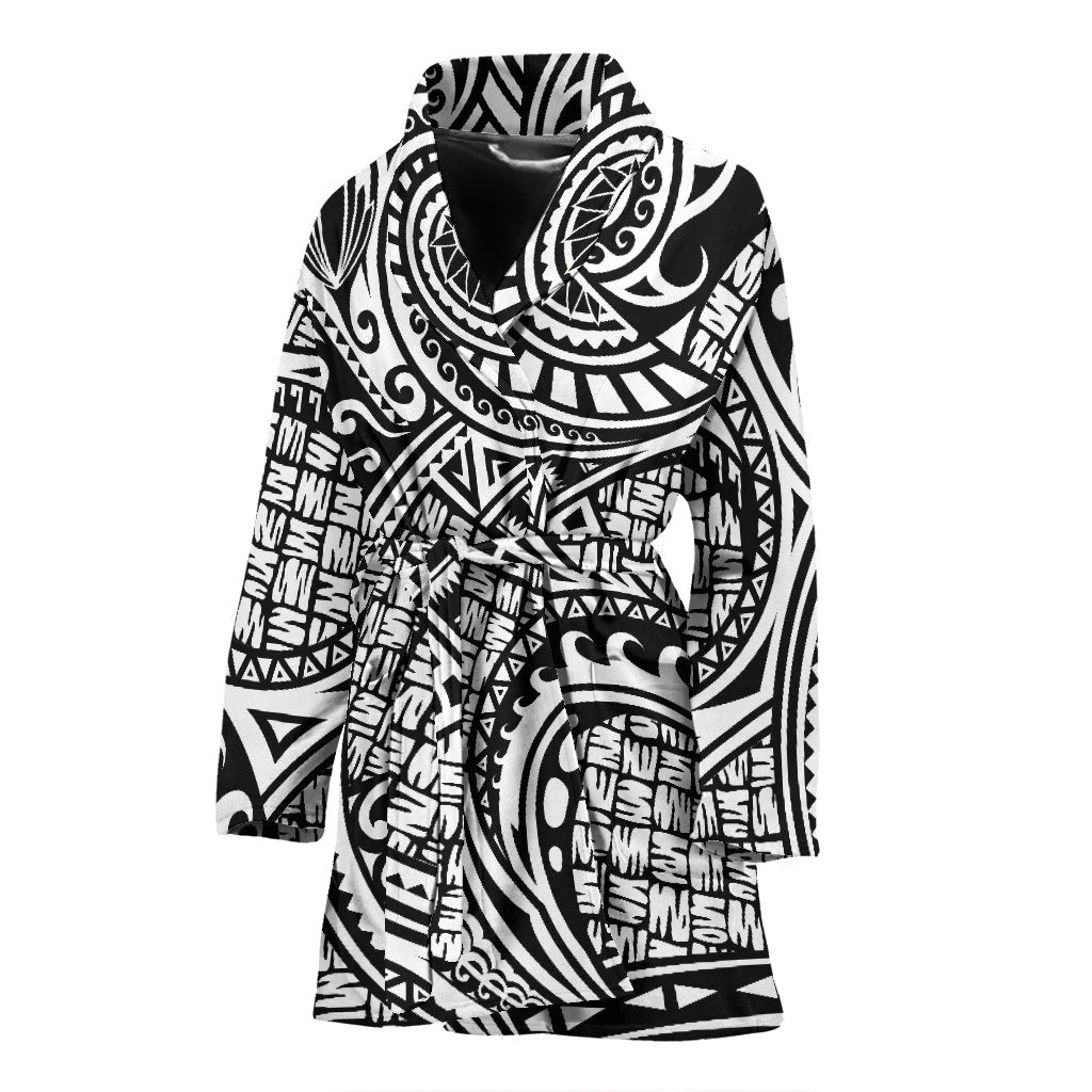 Polynesian Tribal Pattern Women Bath Robe