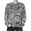 Polynesian Tribal Pattern Women Crewneck Sweatshirt