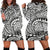 Polynesian Tribal Pattern Women Hoodie Dress