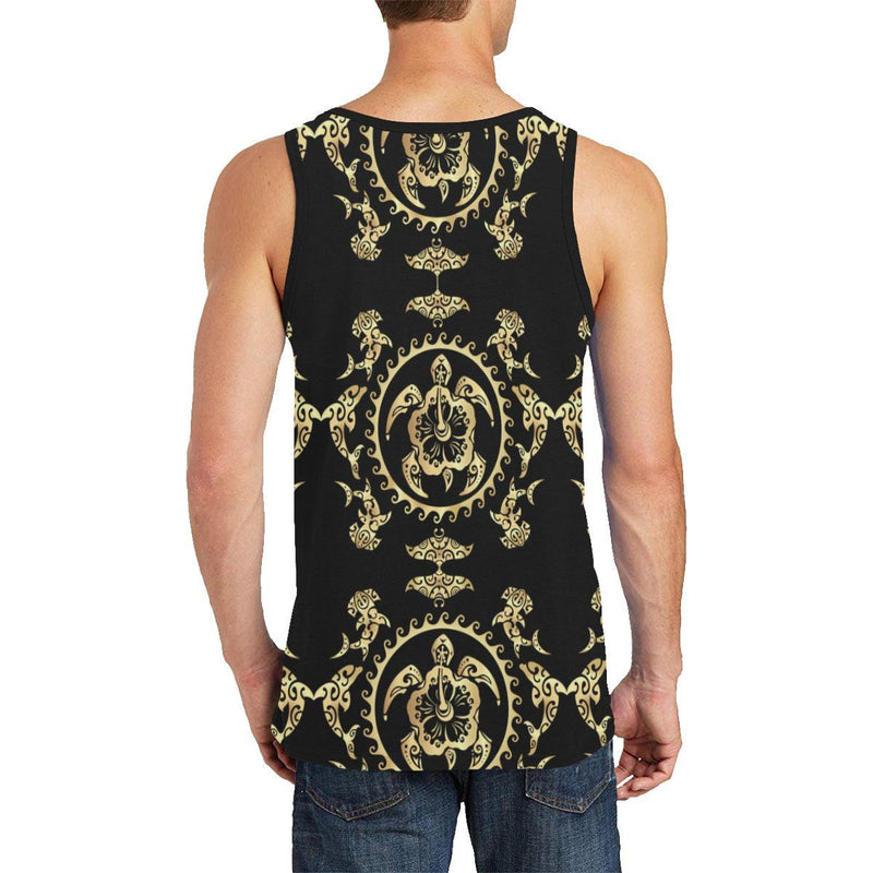 Polynesian Tribal Sea Turtle Hawaiian Men Tank Top