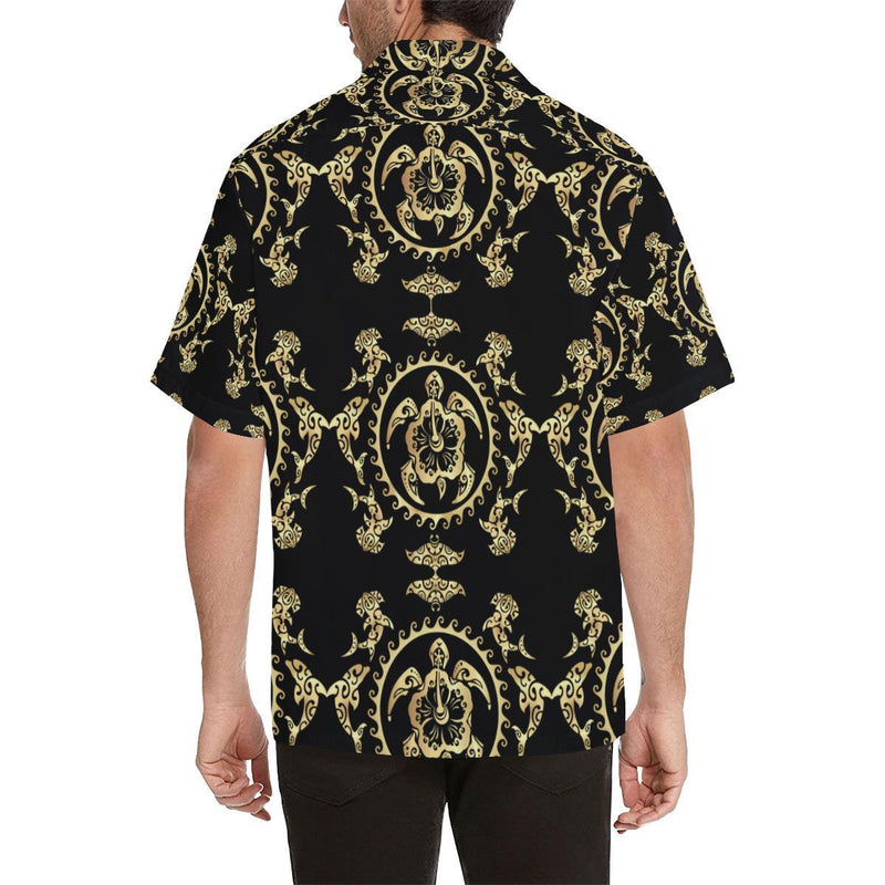 Polynesian Tribal Sea Turtle Hawaiian Men Hawaii Shirt