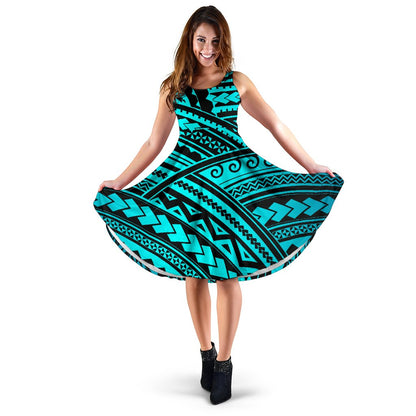 Polynesian Tribal Sleeveless Mini Dress