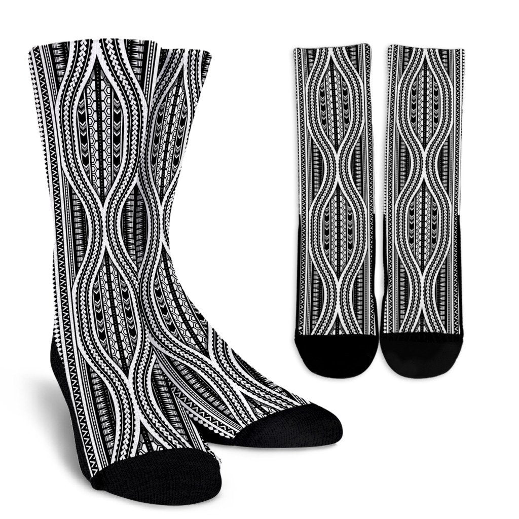 Polynesian Hawaiian Tribal Style Crew Socks