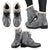 Polynesian Tribal Style Faux Fur Leather Boots