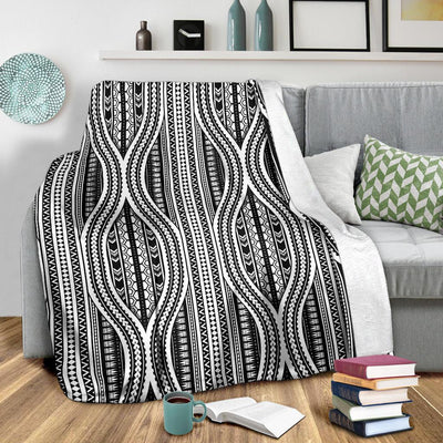 Polynesian Tribal Style Fleece Blanket