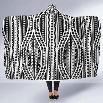 Polynesian Tribal Style Hooded Blanket-JORJUNE.COM