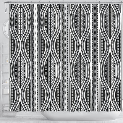 Polynesian Tribal Style Shower Curtain