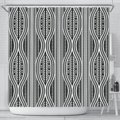 Polynesian Tribal Style Shower Curtain