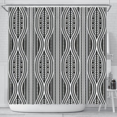 Polynesian Tribal Style Shower Curtain