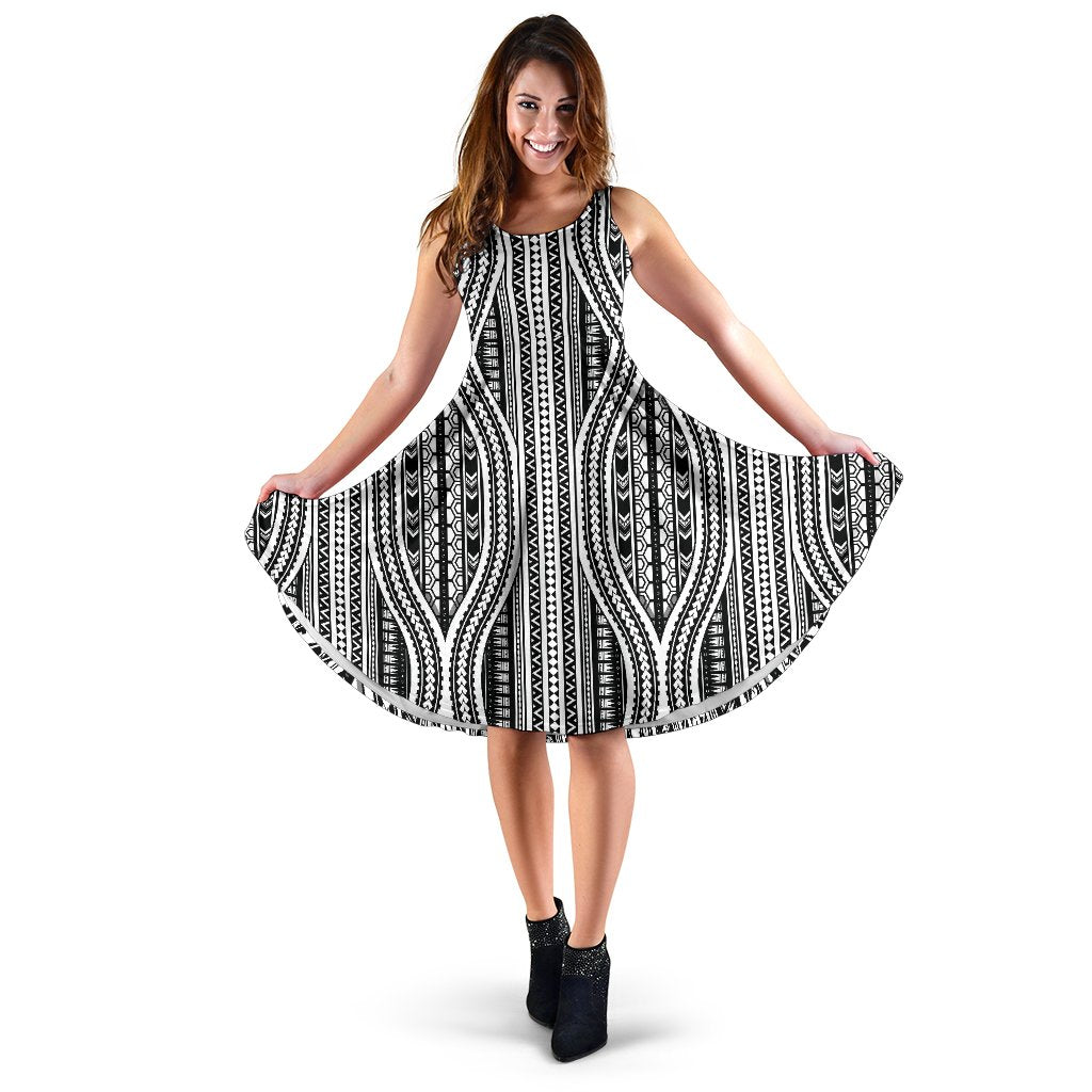 Polynesian Tribal Style Sleeveless Mini Dress