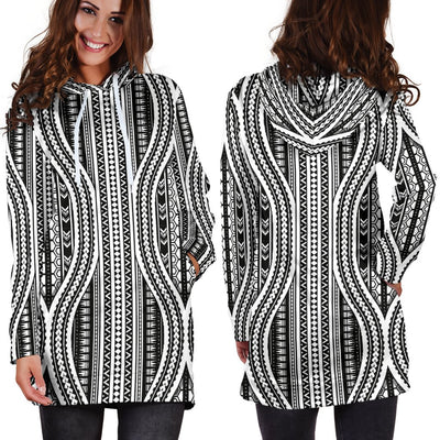 Polynesian Tribal Style Women Hoodie Dress