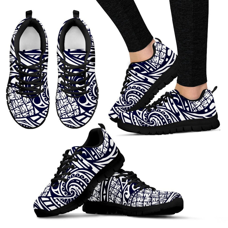 Polynesian Hawaiian Tribal Symbol Woman Sneakers