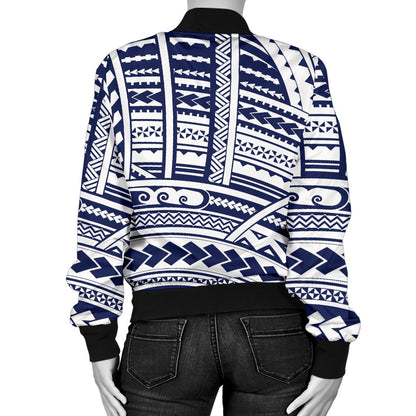Polynesian Tribal Women Casual Bomber Jacket