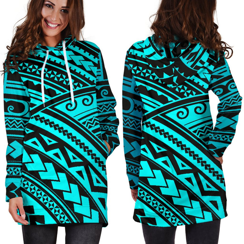 Polynesian Tribal Women Hoodie Dress