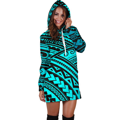 Polynesian Tribal Women Hoodie Dress
