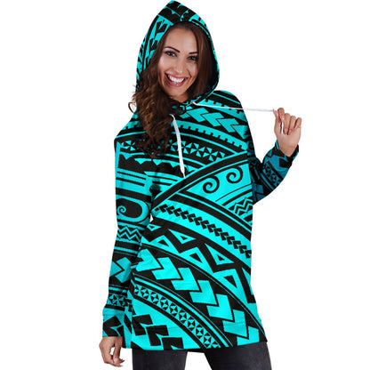 Polynesian Tribal Women Hoodie Dress