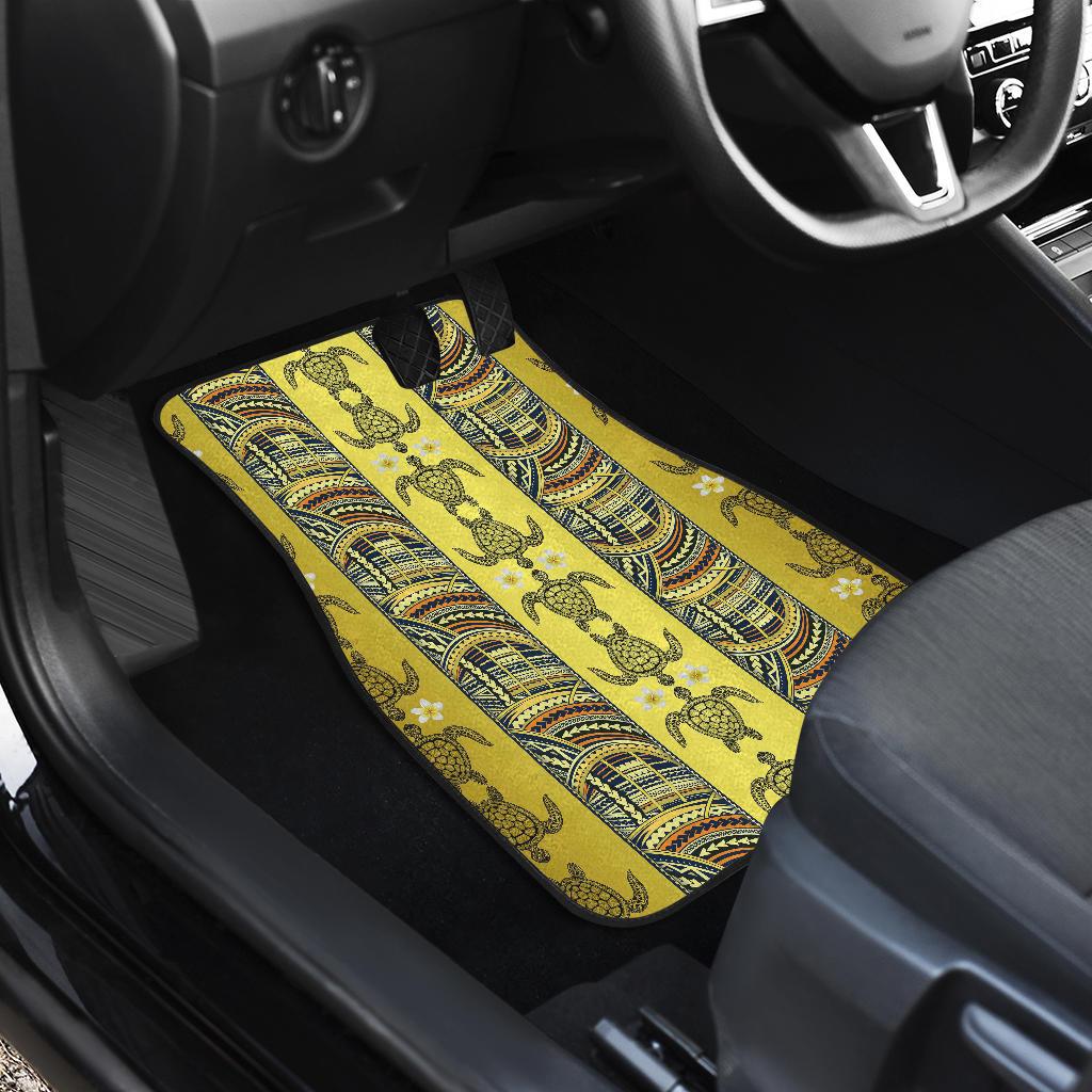Polynesian Turtle Hawaiian Design Print Car Floor Mats-JORJUNE.COM